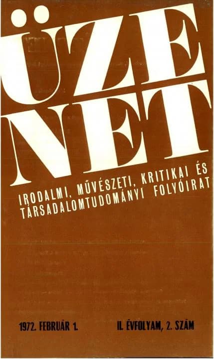 Üzenet, 2. évf. 1972. február 1. 2. sz. 75–136. oldal