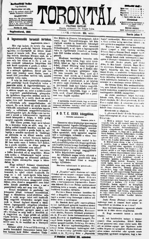 Torontál, 27. évf. 1898. július 6. 151. sz.