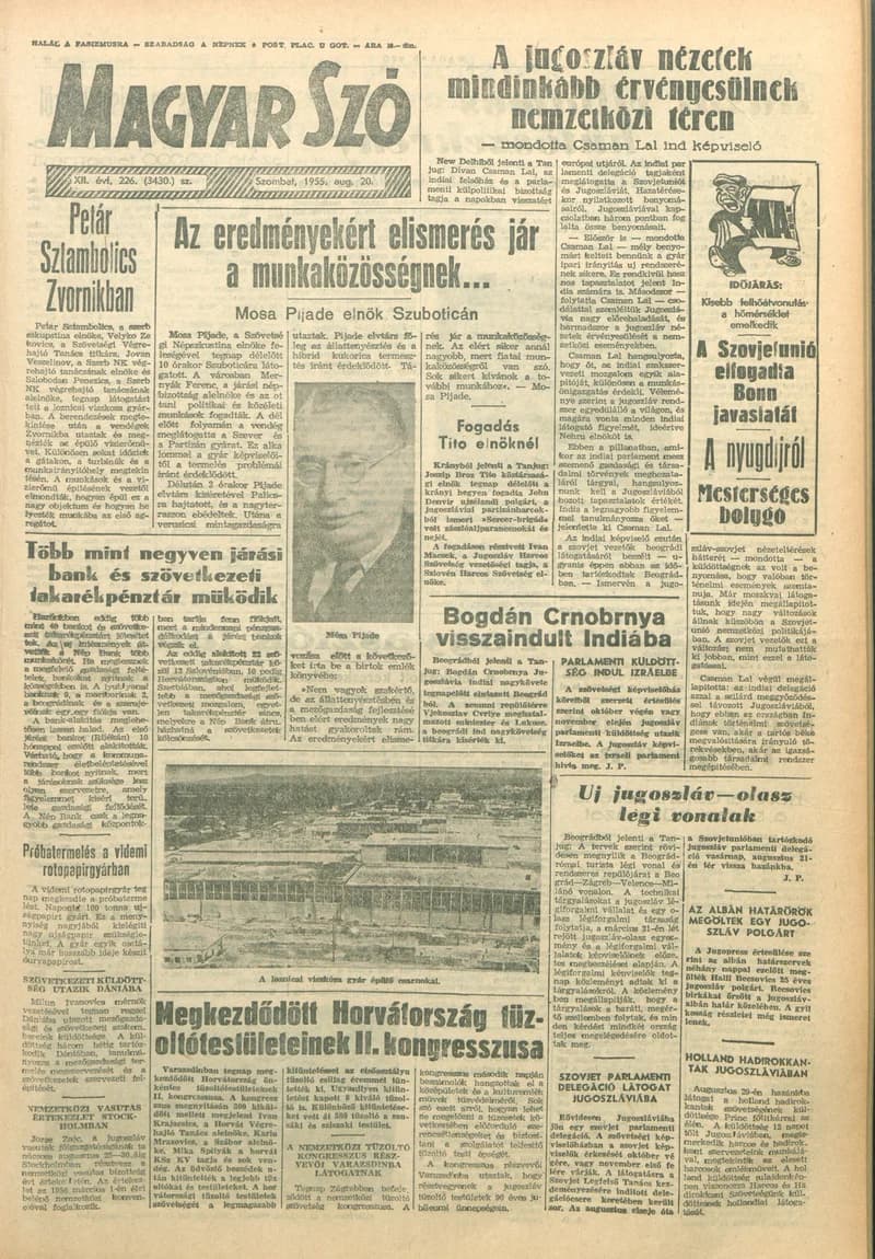 Magyar Szó, 12. évf. 1955. augusztus 19. 225. sz. 1–10. oldal