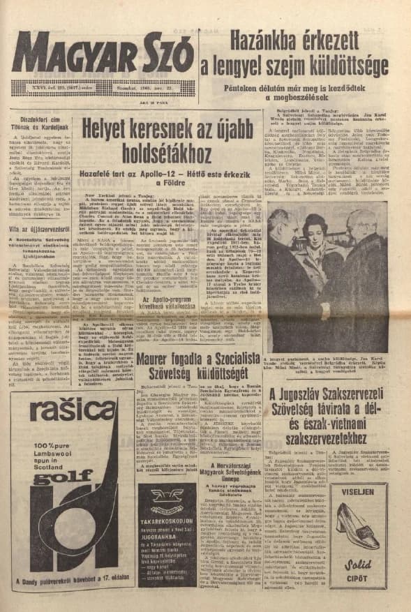 Magyar Szó, 26. évf. 1969. november 22. 323. sz. 1–20. oldal