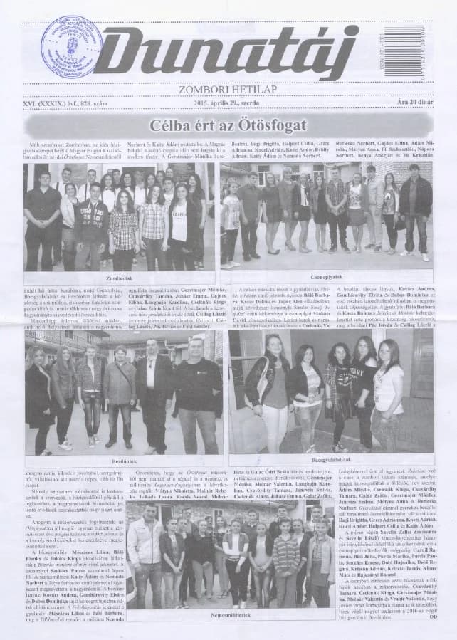 Dunatáj, 17. évf. 2015. április 29. 828. sz.