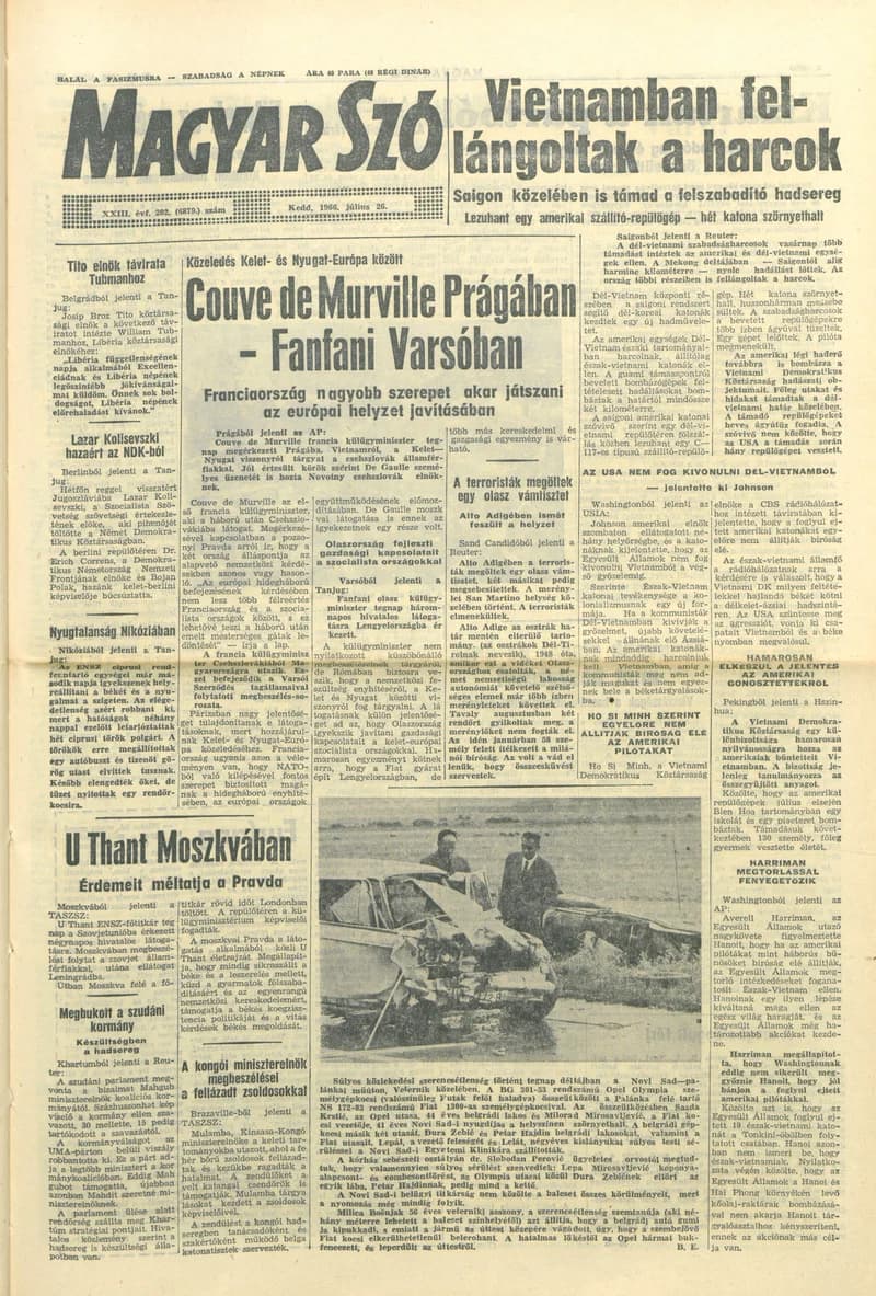 Magyar Szó, 23. évf. 1966. július 26. 202. sz.