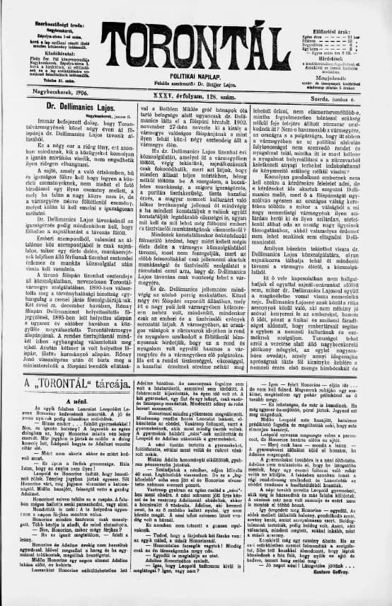 Torontál, 35. évf. 1906. június 6. 128. sz.
