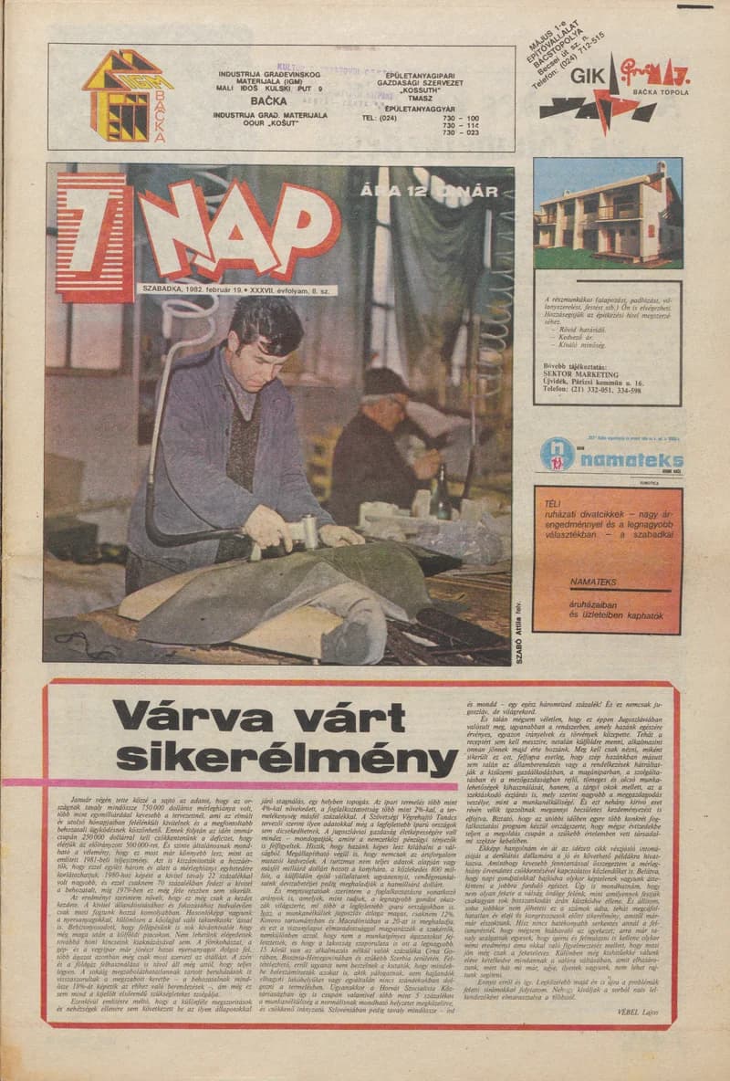 7 Nap, 37. évf. 1982. február 19. 8. sz. 1–16. oldal