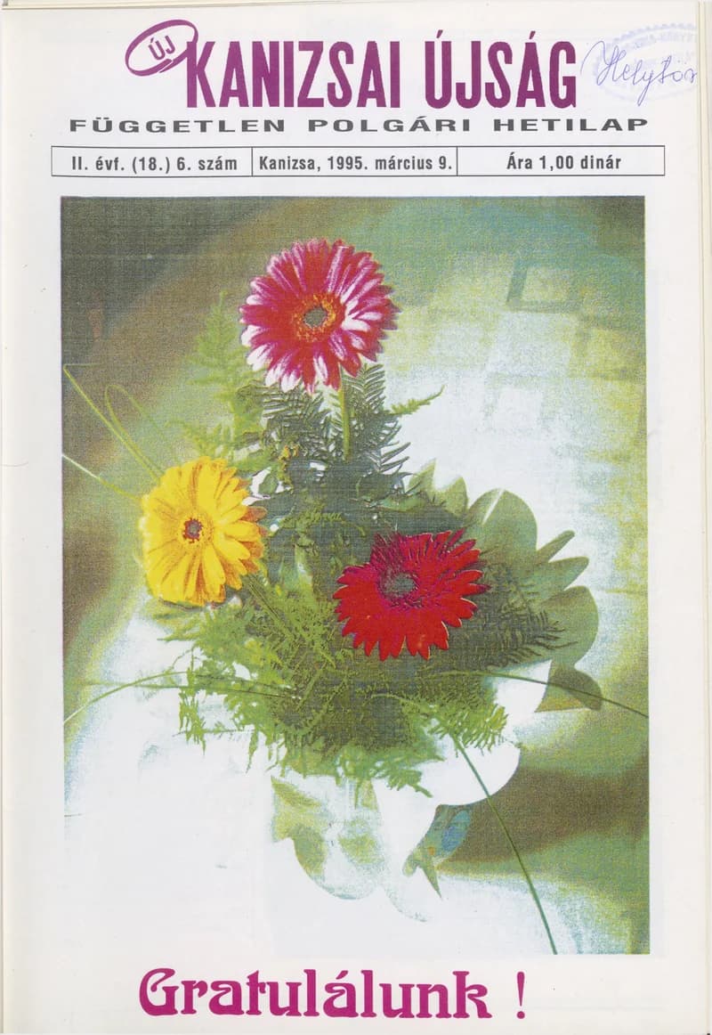 Új Kanizsai Újság, 2. évf. 1995. március 9. 6. sz.
