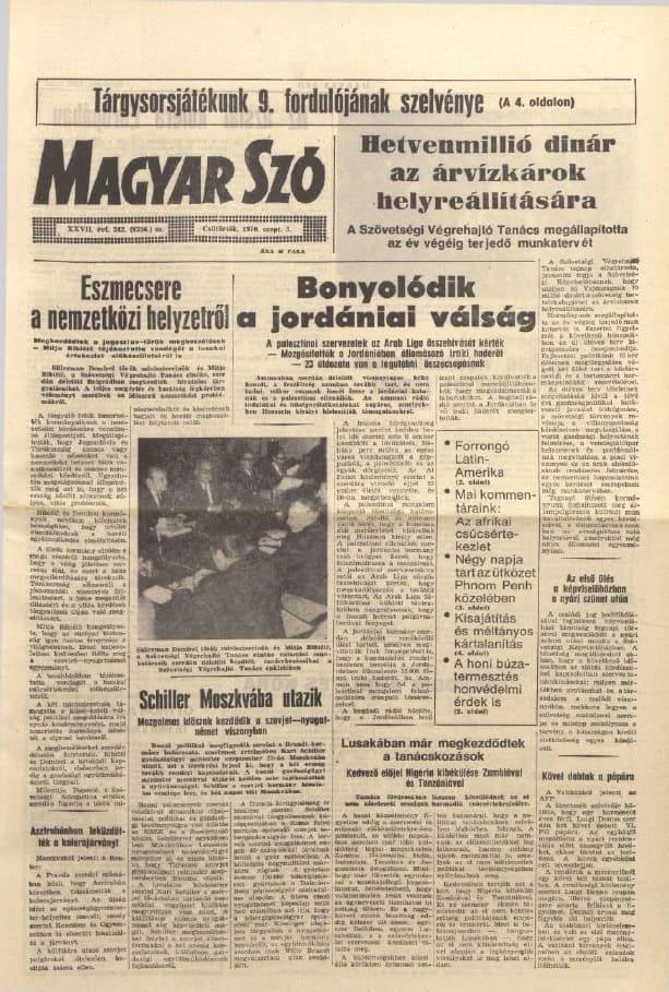 Magyar Szó, 27. évf. 1970. szeptember 3. 242. sz. 1–16. oldal