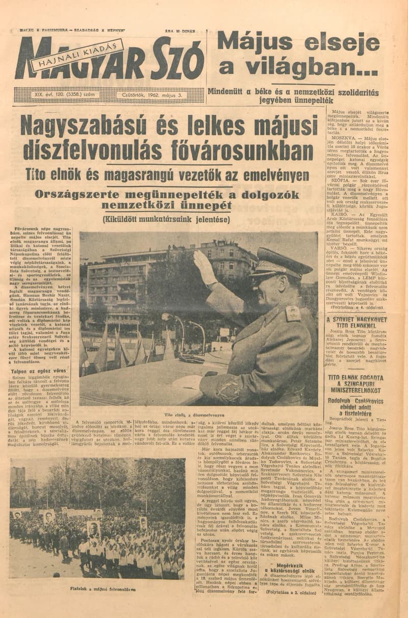 Magyar Szó, 19. évf. 1962. május 3. 120. sz. 1–8. oldal