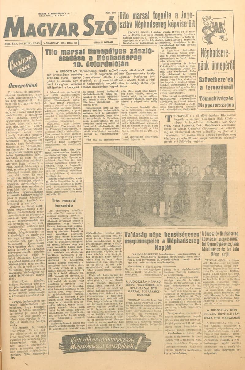 Magyar Szó, 8. évf. 1951. december 23. 302. sz. 1–6. oldal