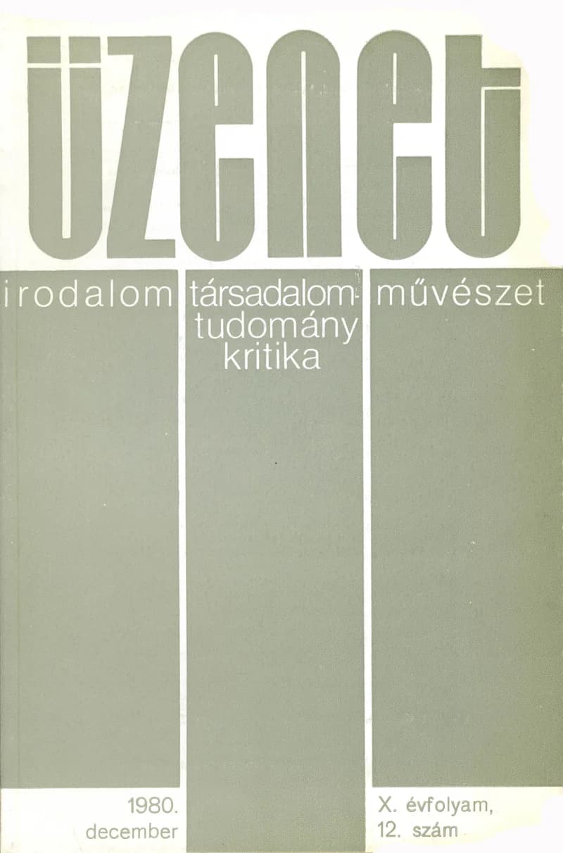 Üzenet, 10. évf. 1980. december. 12. sz. 643–696. oldal