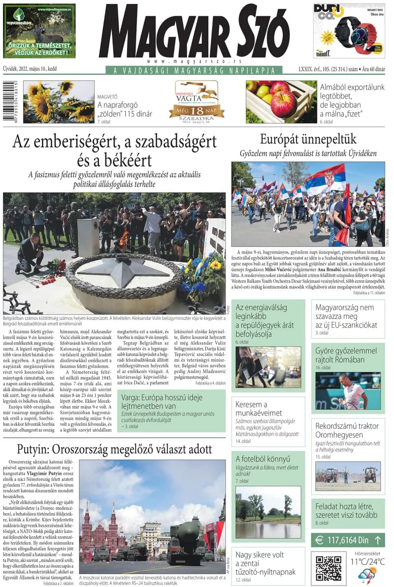 Magyar Szó, 79. évf. 2022. május 10. 105. sz. 1–20. oldal