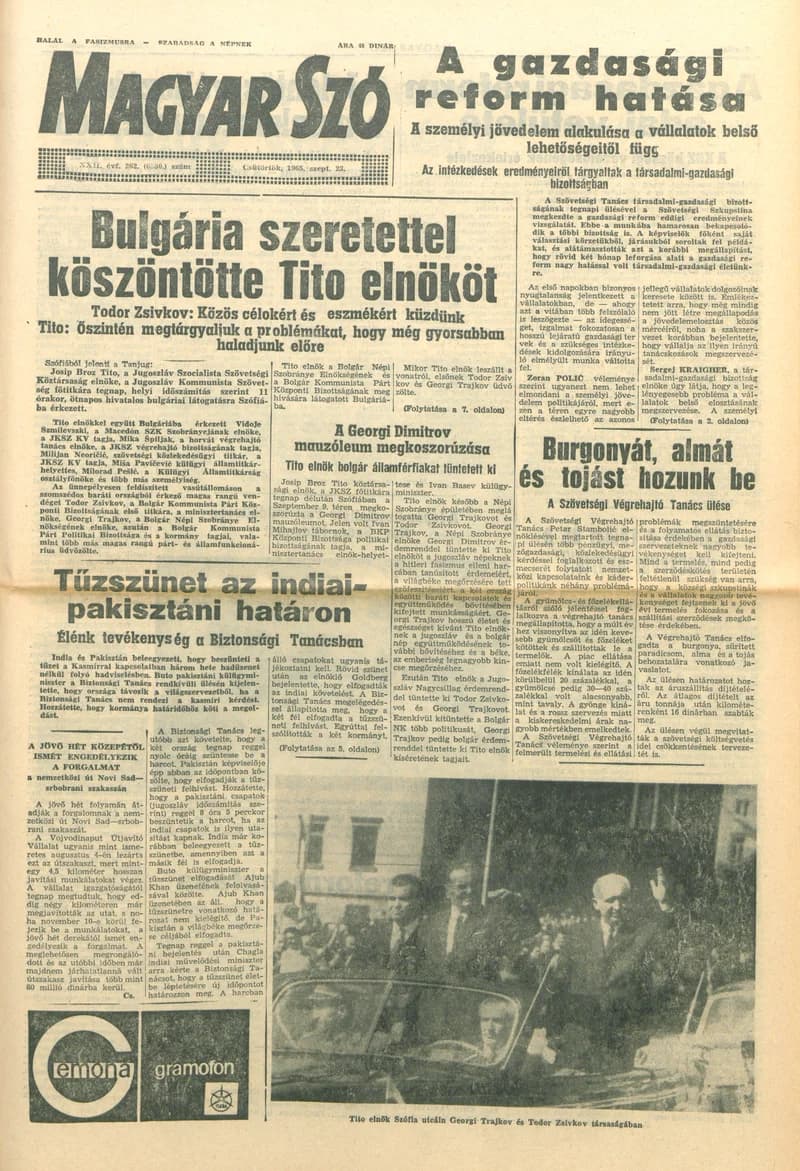 Magyar Szó, 22. évf. 1965. szeptember 23. 262. sz. 1–14. oldal