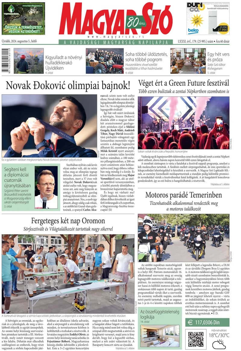 Magyar Szó, 81. évf. 2024. augusztus 5. 179. sz. 1–16. oldal
