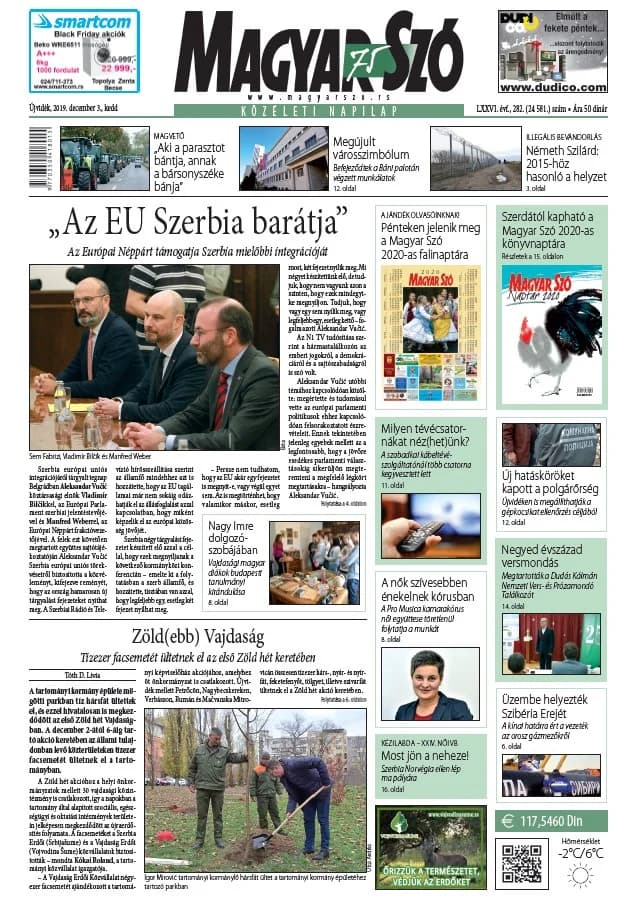 Magyar Szó, 76. évf. 2019. december 3. 282. sz. 1–20. oldal