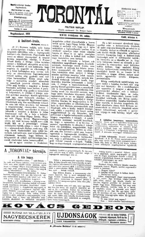 Torontál, 31. évf. 1902. március 4. 52. sz.