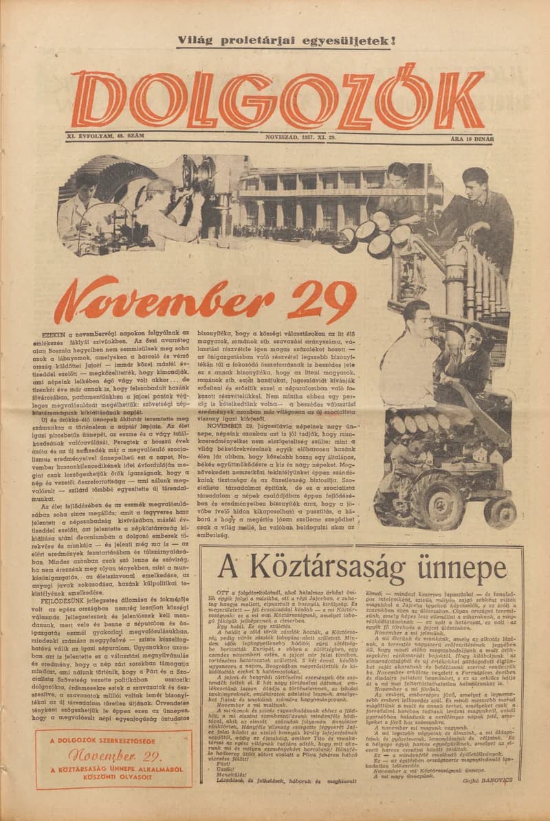Dolgozók, 11. évf. 1957. november 29. 48. sz.