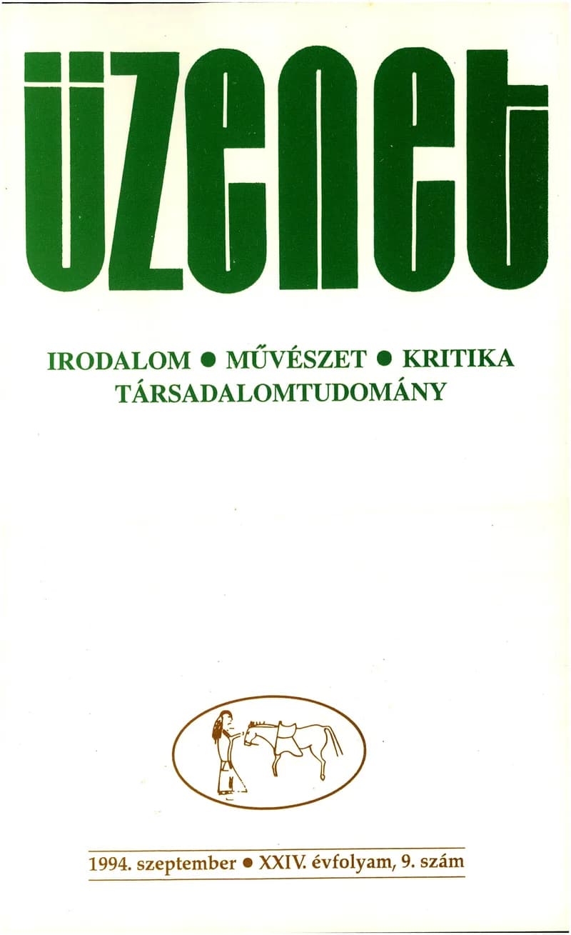 Üzenet, 24. évf. 1994. szeptember. 9. sz. 545–644. oldal