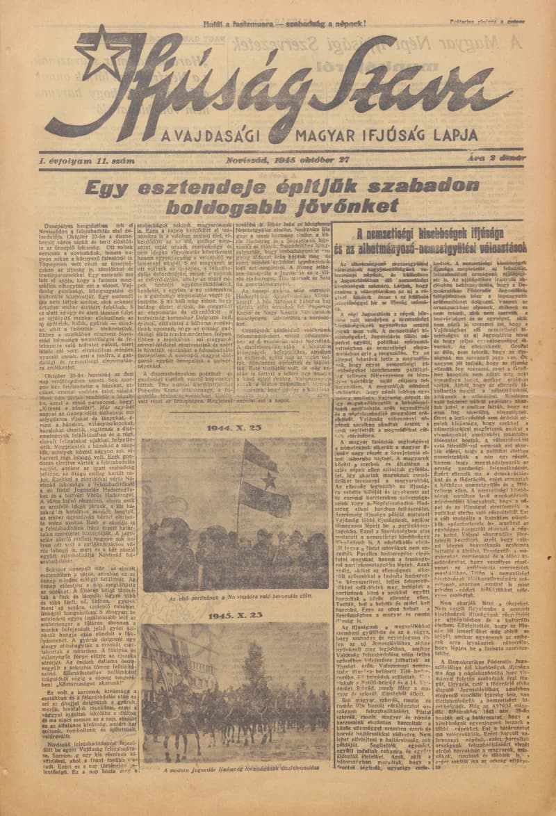 Ifjúság Szava, 1. évf. 1945. október 27. 11. sz.