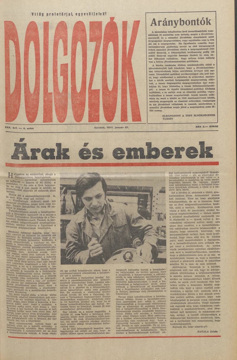 Dolgozók, 31. évf. 1977. január 27. 4. sz.