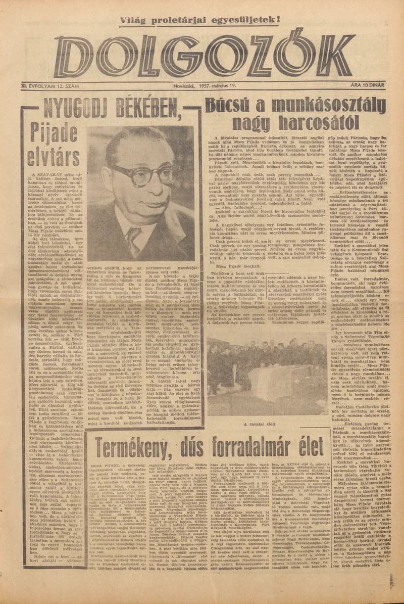 Dolgozók, 11. évf. 1957. március 19. 12. sz.