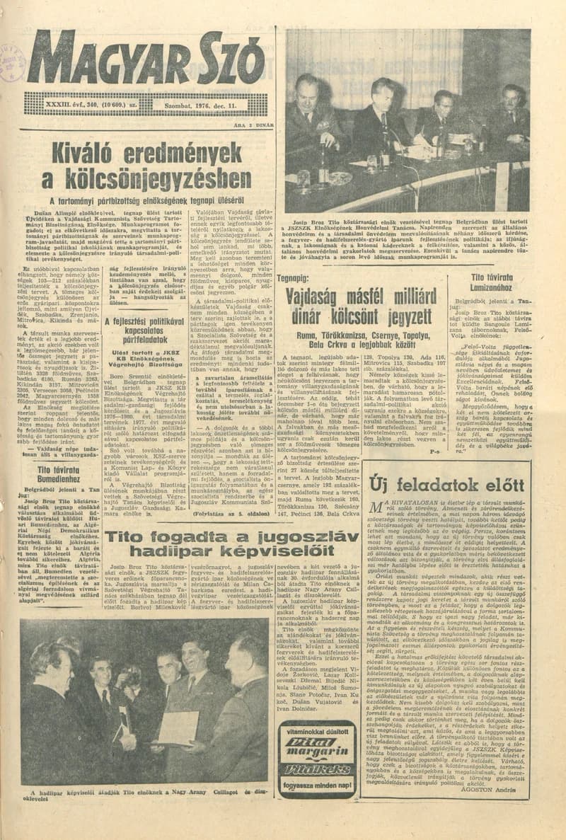 Magyar Szó, 33. évf. 1976. december 11. 340. sz. 1–20. oldal