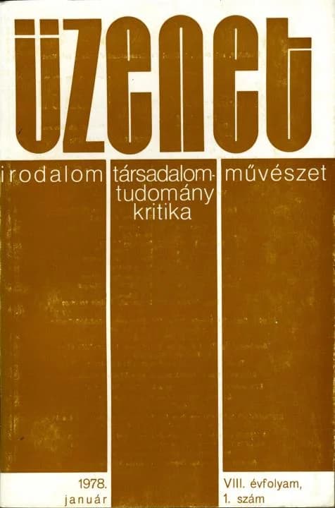 Üzenet, 8. évf. 1978. január. 1. sz. 3–96. oldal