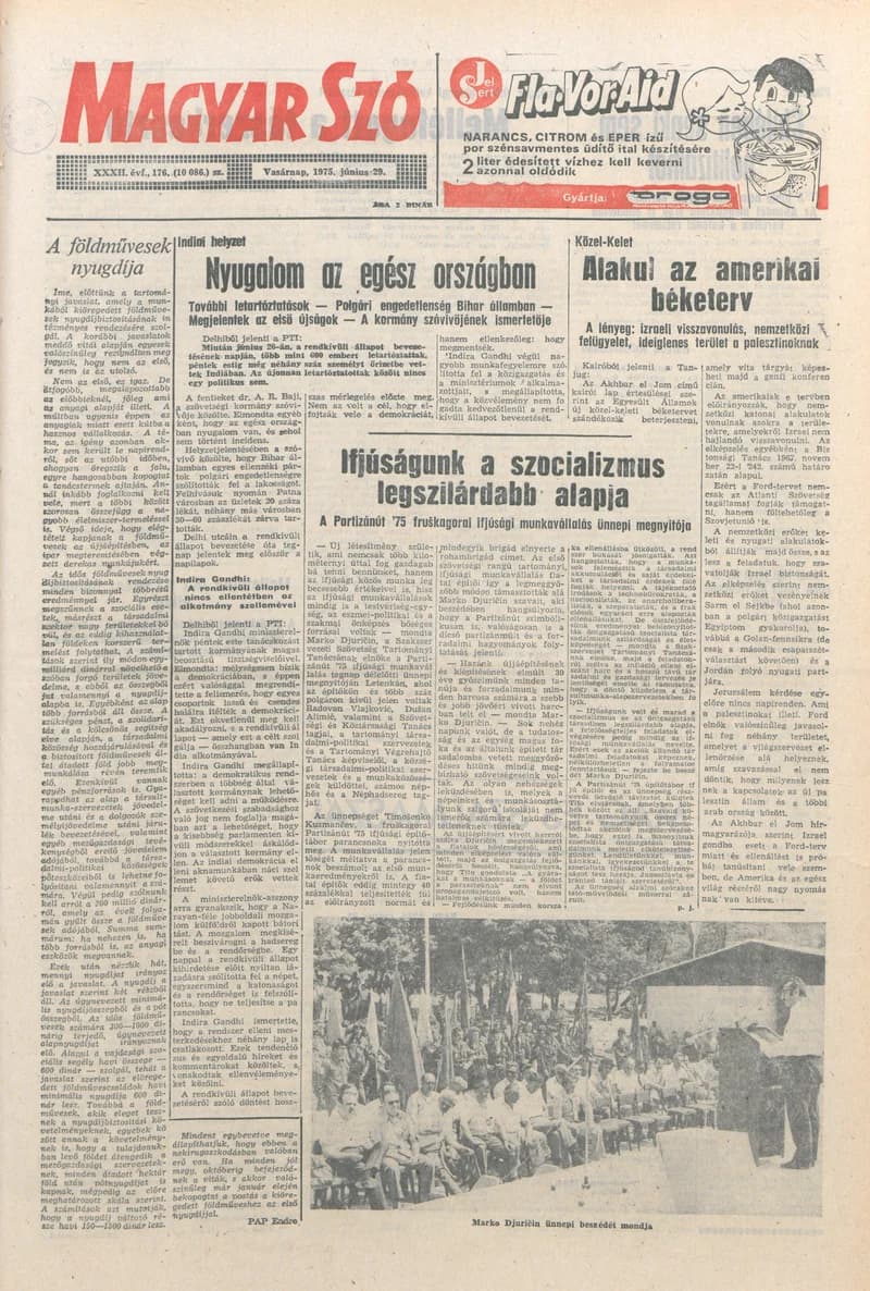 Magyar Szó, 32. évf. 1975. június 29. 176. sz.
