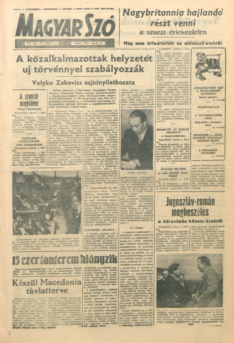 Magyar Szó, 14. évf. 1957. április 9. 97. sz. 1–10. oldal