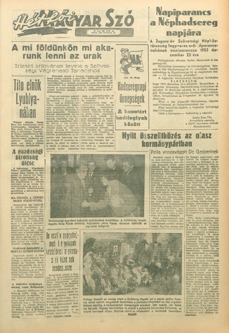 Magyar Szó, 10. évf. 1953. december 21. 349. sz. 1–8. oldal