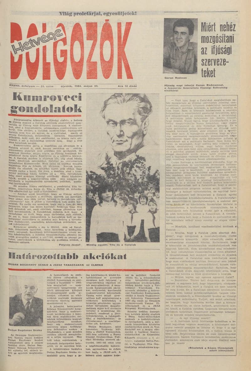 Dolgozók, 38. évf. 1984. május 24. 21. sz.