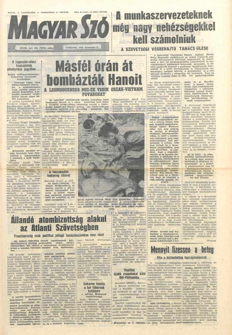 Magyar Szó, 23. évf. 1966. december 15. 342. sz.