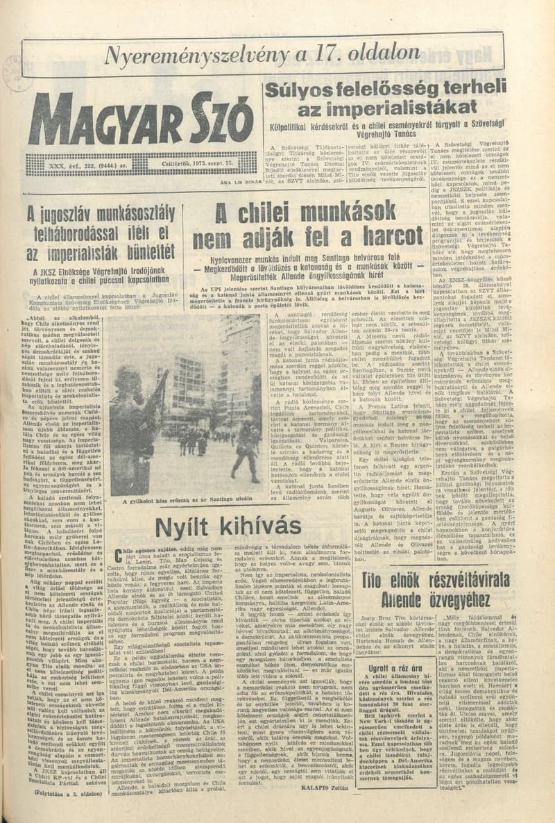 Magyar Szó, 30. évf. 1973. szeptember 13. 252. sz. 1–20. oldal