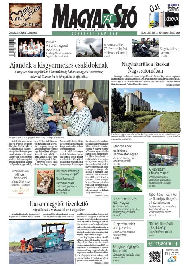 Magyar Szó, 76. évf. 2019. június 6. 128. sz. 1–20. oldal