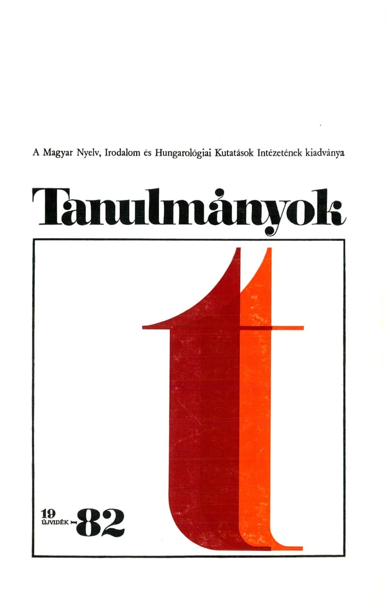 Tanulmányok, 12. évf. 1982. 15. sz. 1–192. oldal