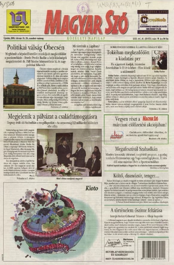Magyar Szó, 62. évf. 2005. február 19. – 20. 41. sz. 1–24. oldal