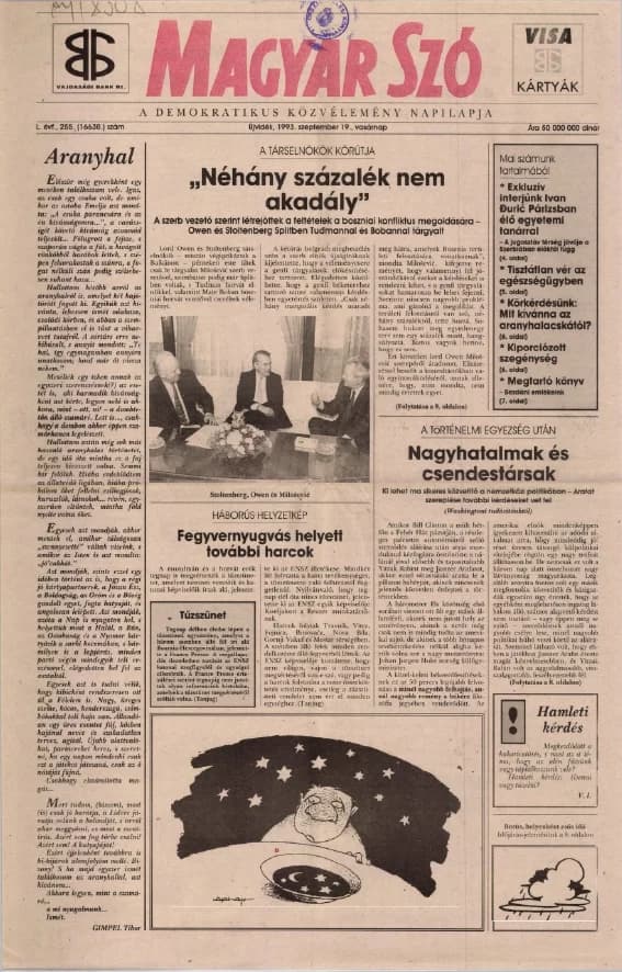 Magyar Szó, 50. évf. 1993. szeptember 19. 255. sz. 1–24. oldal