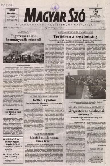 Magyar Szó, 58. évf. 2001. június 12. 134. sz. 1–16. oldal