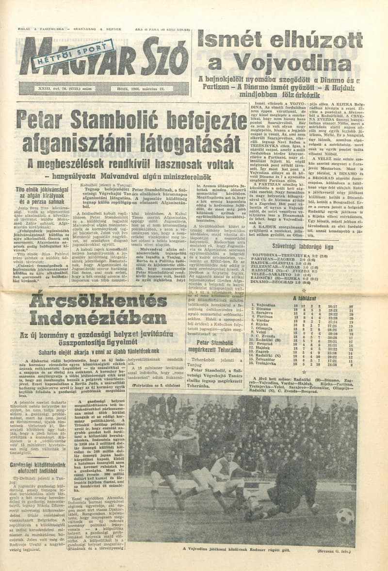Magyar Szó, 23. évf. 1966. március 21. 78. sz.