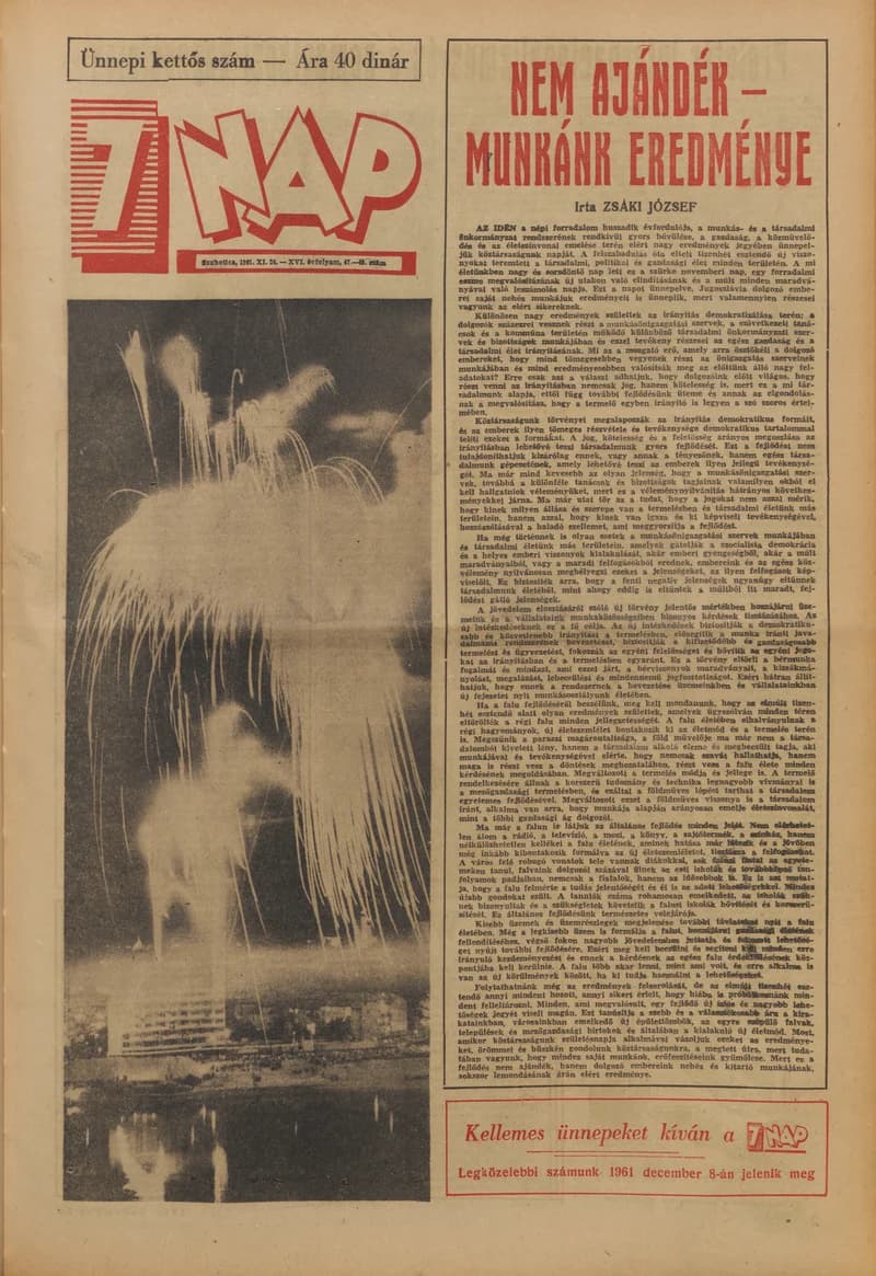 7 Nap, 16. évf. 1961. november 24. 47–48. sz. 1–28. oldal