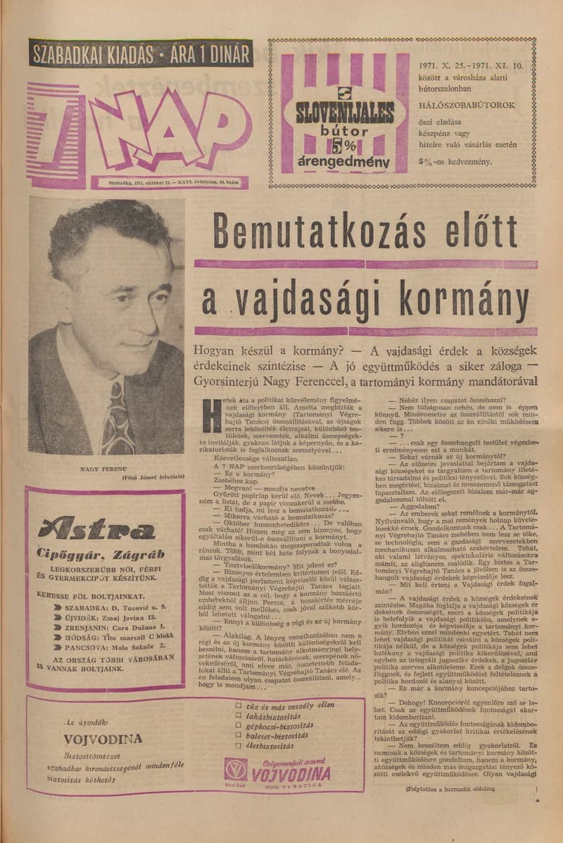 7 Nap, 26. évf. 1971. október 22. 44. sz. 1–28. oldal