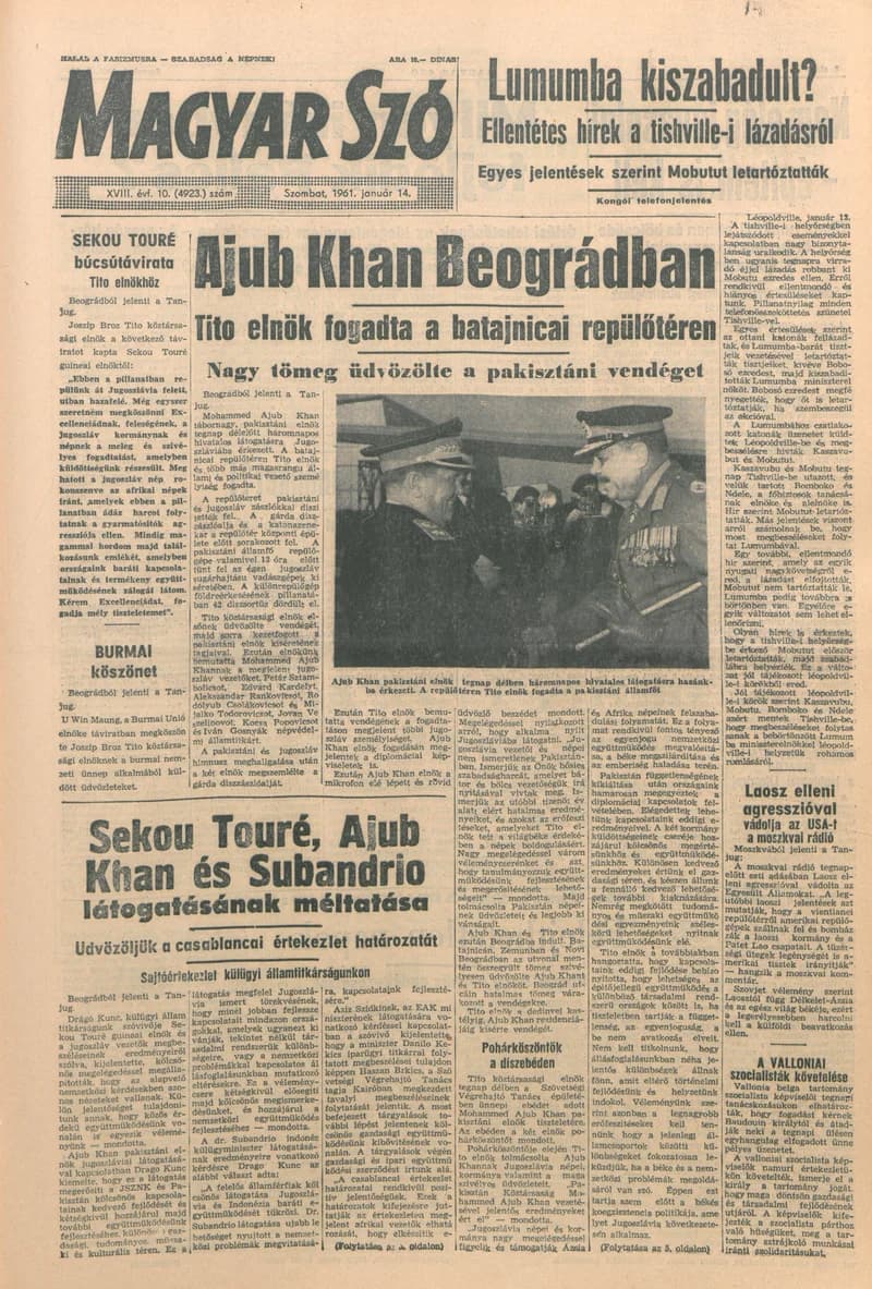 Magyar Szó, 18. évf. 1961. január 14. 10. sz. 1–12. oldal