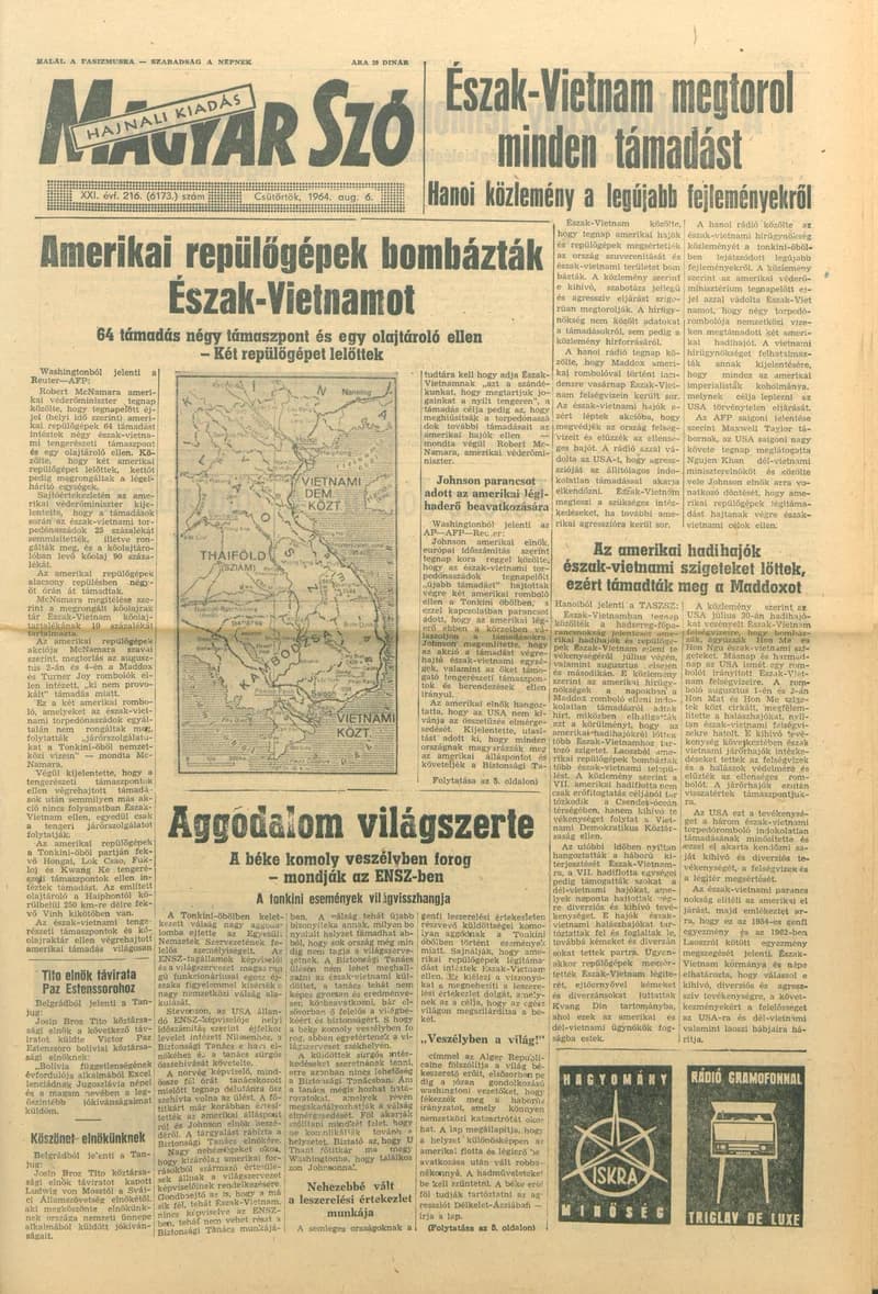 Magyar Szó, 21. évf. 1964. augusztus 6. 216. sz. 1–14. oldal
