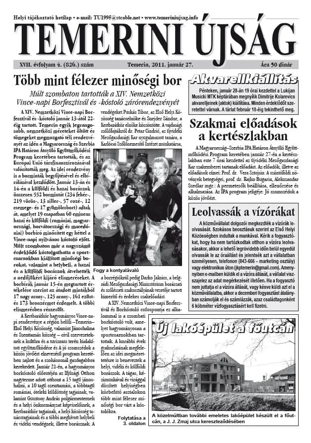 Temerini Újság, 17. évf. 2011. január 27. 4. sz.