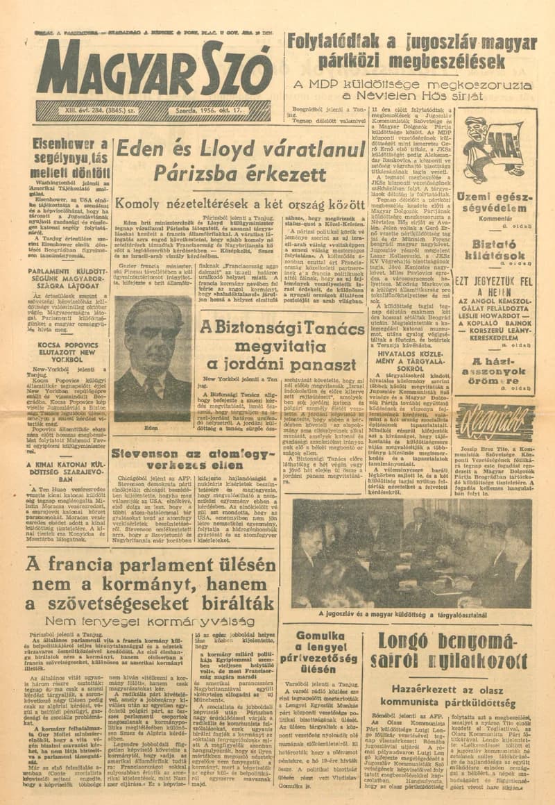 Magyar Szó, 13. évf. 1956. október 17. 284. sz. 1–8. oldal