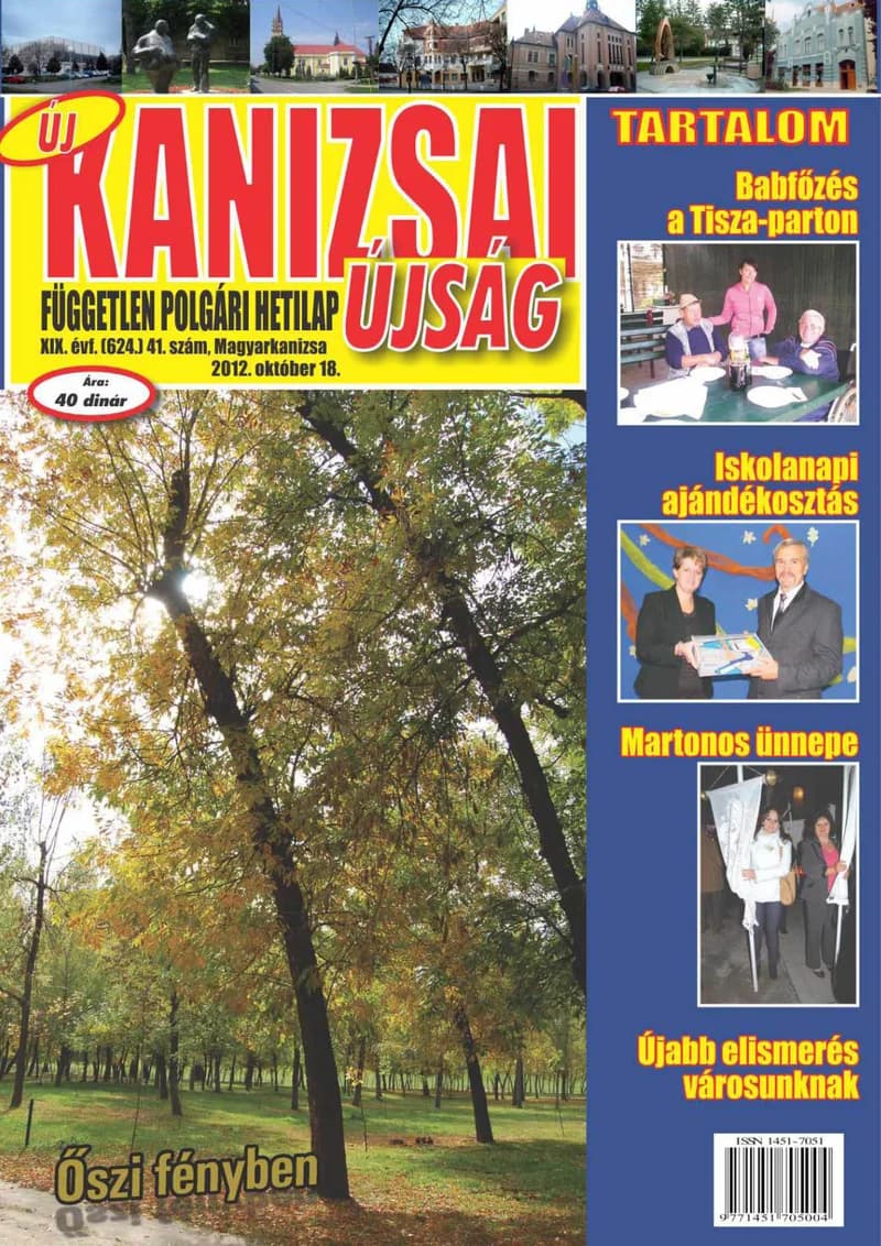 Új Kanizsai Újság, 19. évf. 2012. október 18. 41. sz.