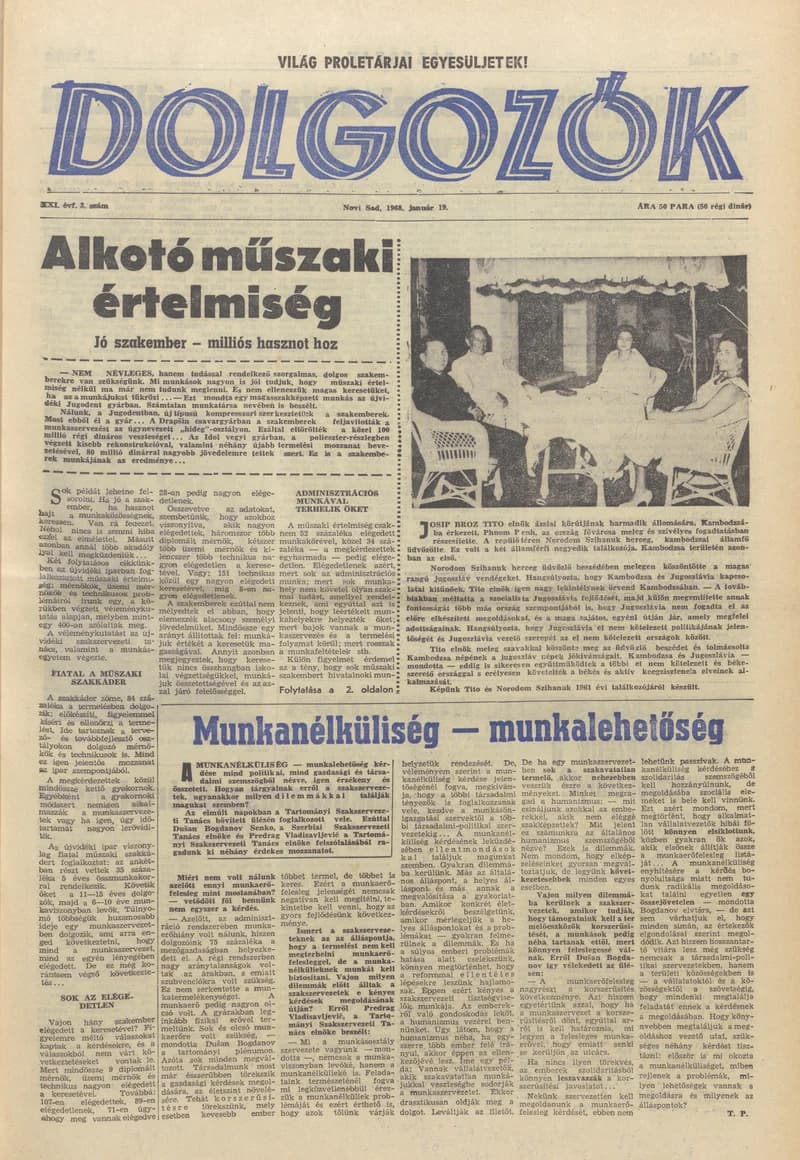 Dolgozók, 20. évf. 1968. január 19. 3. sz.