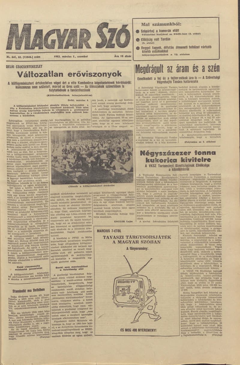 Magyar Szó, 40. évf. 1983. március 5. 62. sz. 1–24. oldal