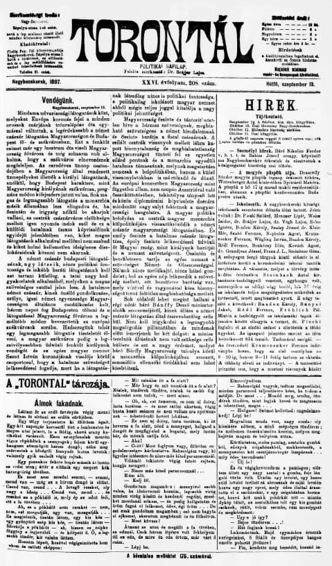 Torontál, 26. évf. 1897. szeptember 13. 208. sz.