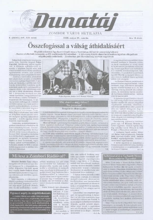 Dunatáj, 11. évf. 2009. május 20. 528. sz.