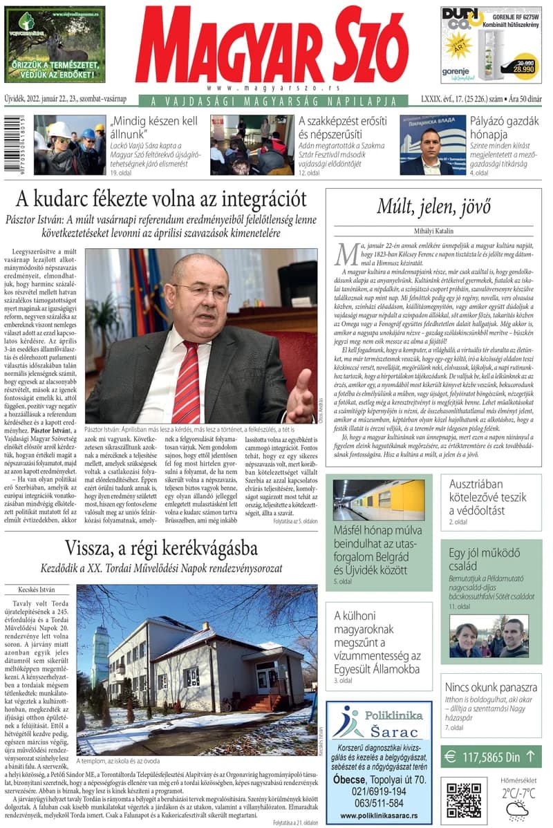 Magyar Szó, 79. évf. 2022. január 22. – 23. 17. sz. 1–32. oldal