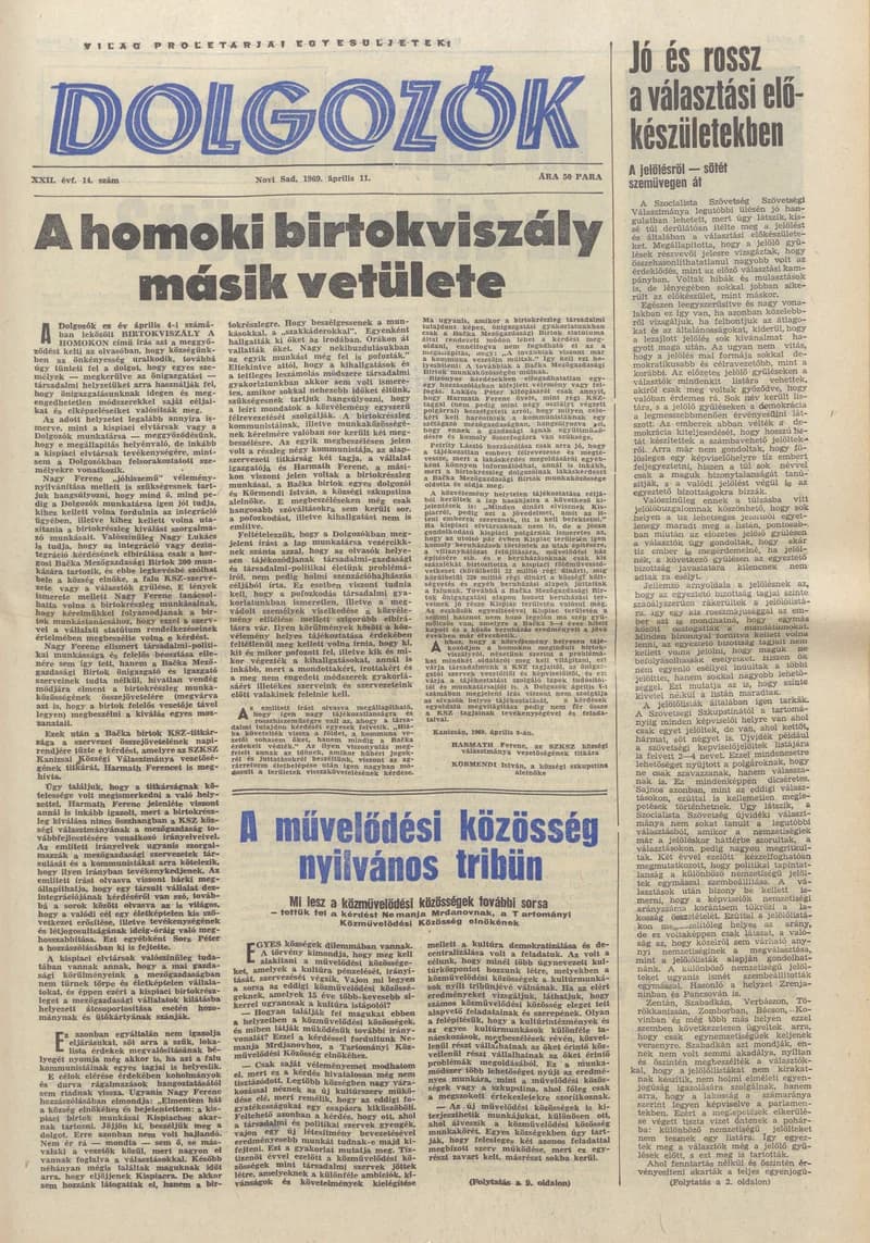 Dolgozók, 23. évf. 1969. április 11. 14. sz.